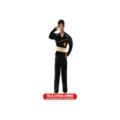 GENERICO - Traje Caporal Hombre Negro Talla S