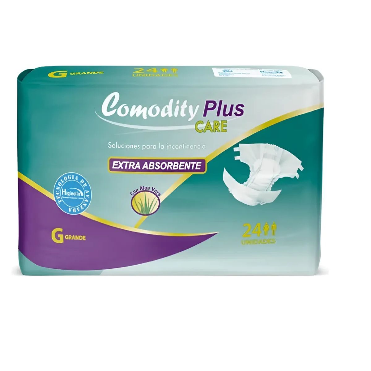 GENERICO - Pañal Adulto Higieclin Plus Care Talla G X24 Con Aloe Vera