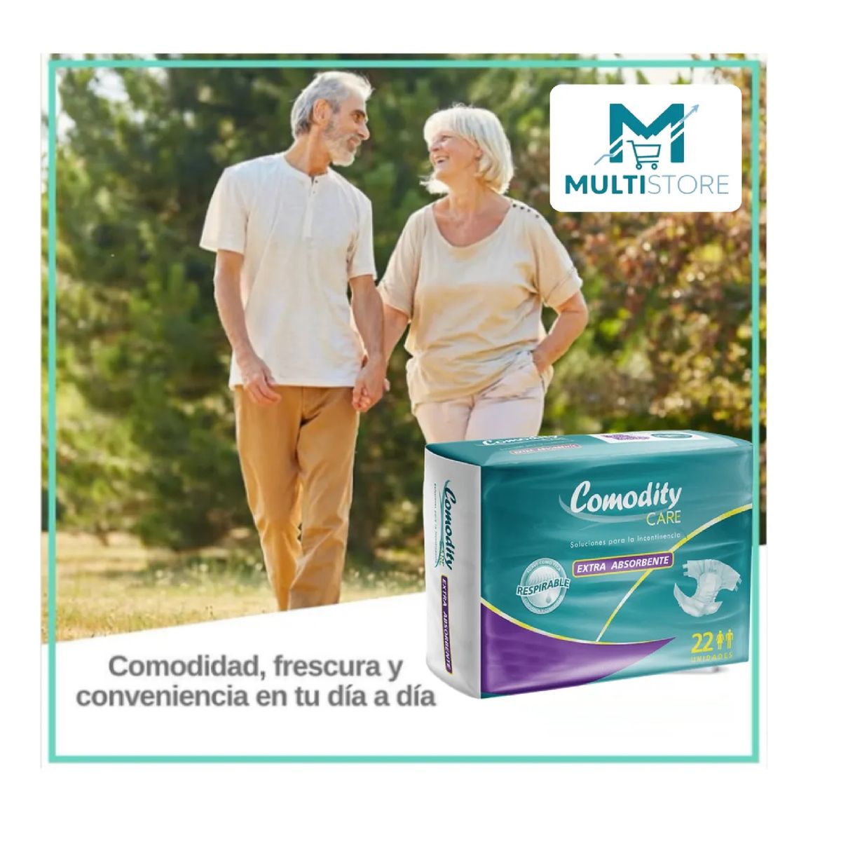 GENERICO - Pañal Adulto Higieclin Plus Care Talla M X22 Con Aloe Vera