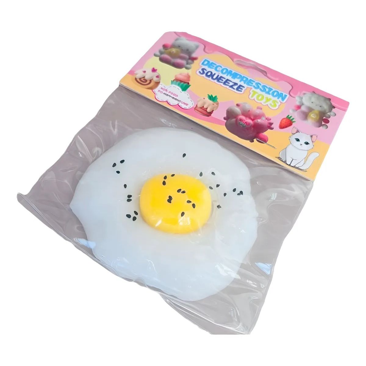 GENERICO - Juguete Squishy Huevo Frito Antiestrés Pegajoso Multicolor
