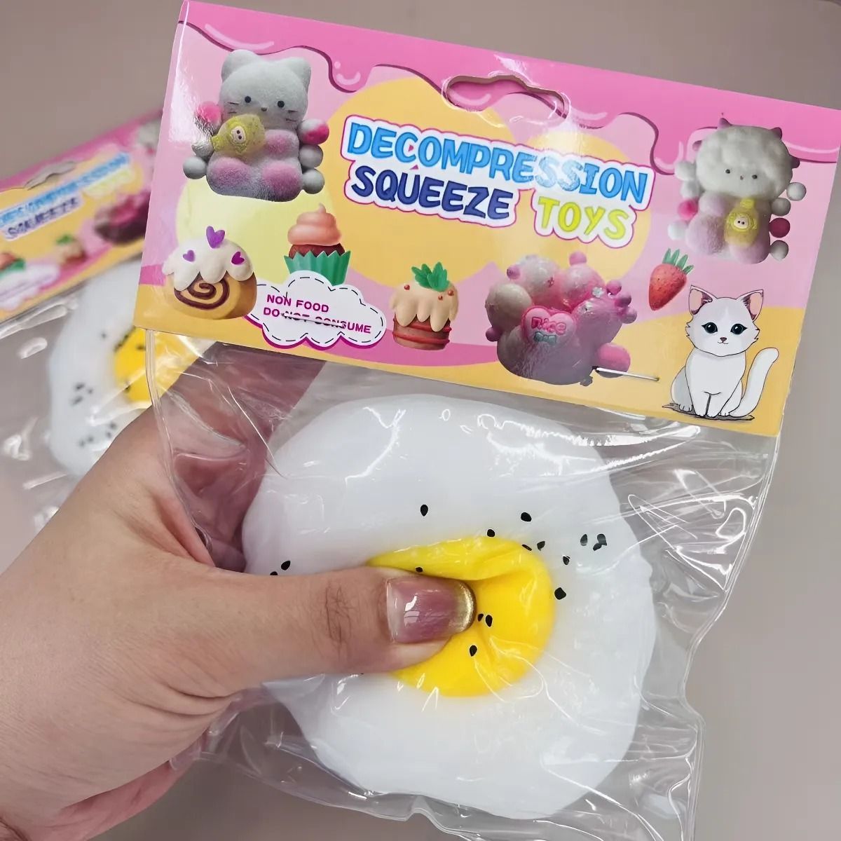 GENERICO - Juguete Squishy Huevo Frito Antiestrés Pegajoso Multicolor