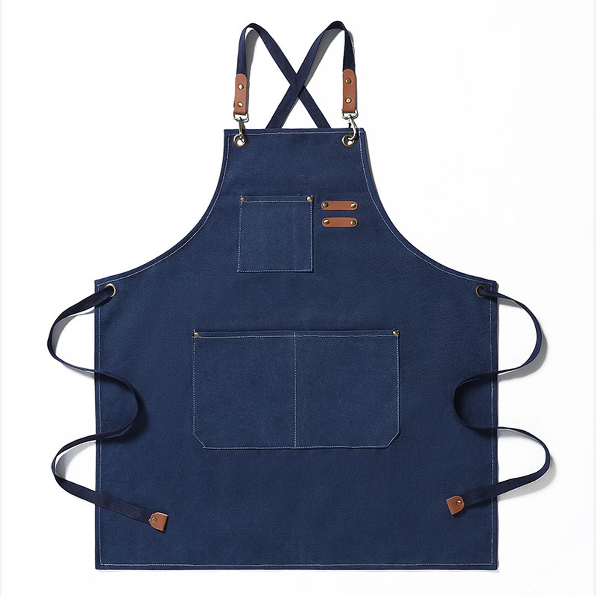TIOZONEY - Pechera Delantal Barbería O Peluquería Jeans