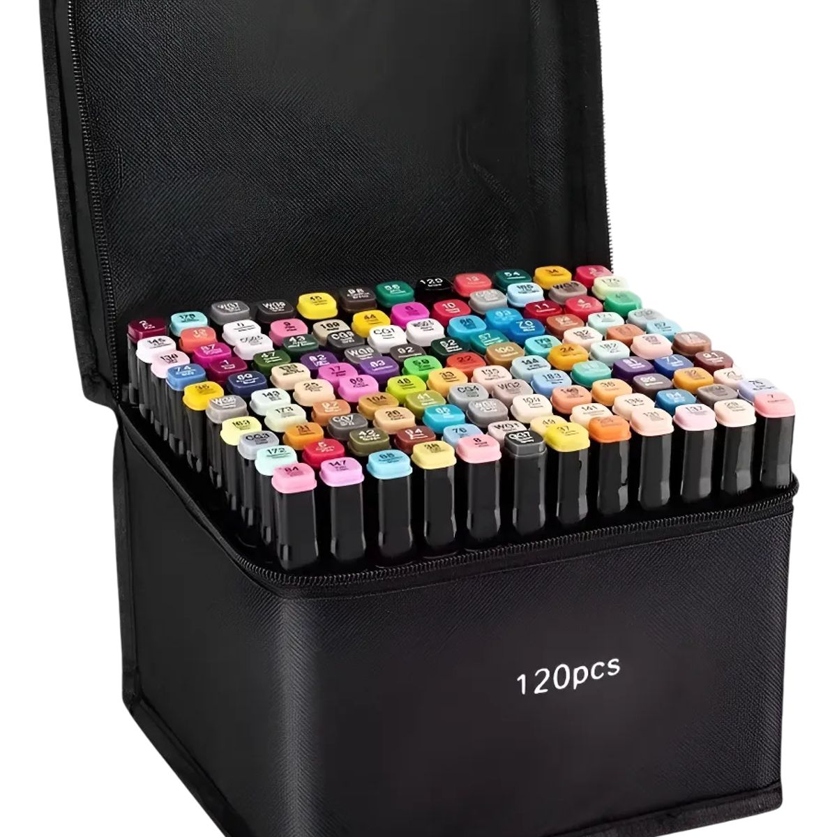 GENERICO - 120 Pcs Plumones Doble Punta Rotuladores Doble Pintar