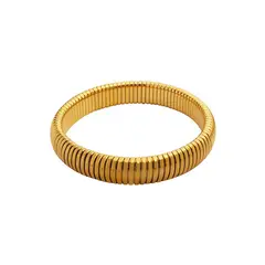 LUX JOYAS - Pulsera Baño Oro Amarillo 18k Esclava Elasticada L