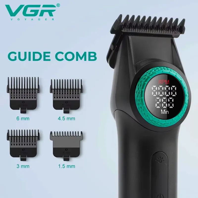 VGR - VGR Trimmer Profesional V977 Recargable 8000RPM Negro