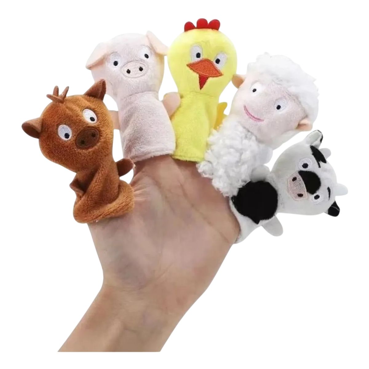 GENERICO - Familia Dedo Títeres Didacticos Papá Dedo Bebé Dedo 5 Pz