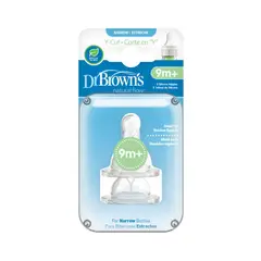 DR BROWN'S - Tetina de repuesto 9m+ estándar Dr browns