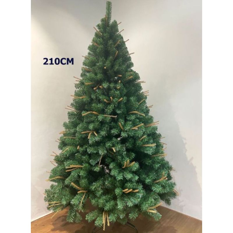 GENERICO - Arbol de Navidad Pino Verde Artificial con Ramas Cafe 210cm