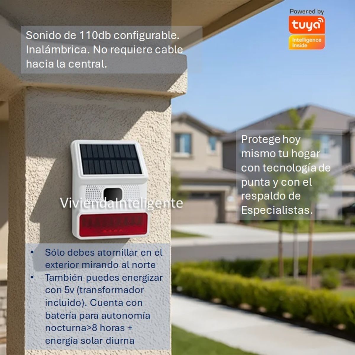 CASA TUYA - Alarma GSM 4gWIFI Google HomeAlexa Sirena Solar 100db