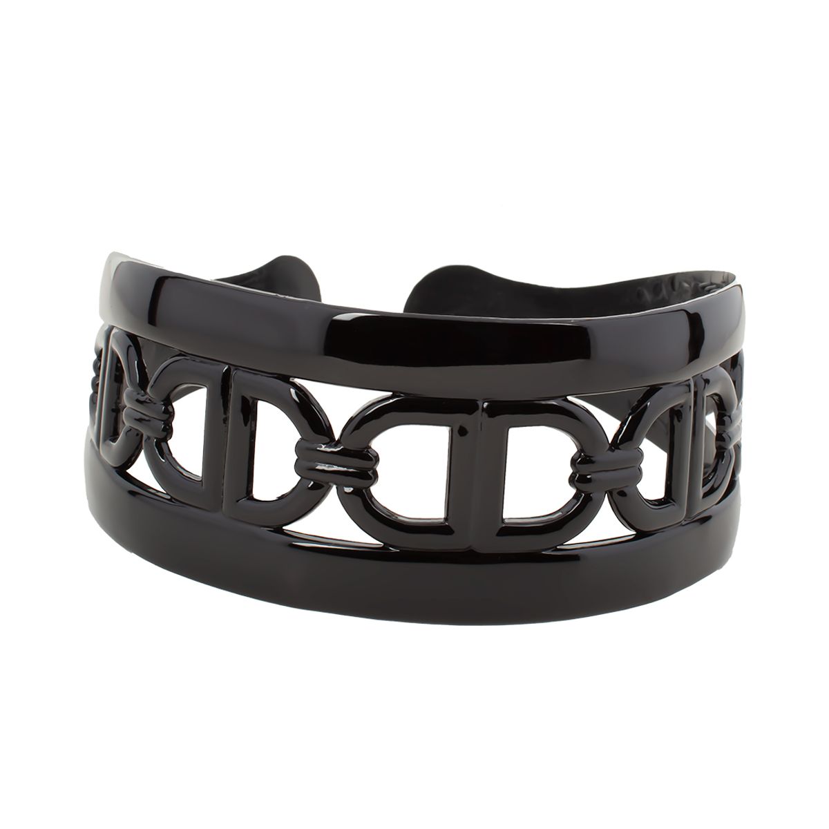 BIJOUTERIA LB20 SPA - Cintillo Diadema Ancho Rígido Cabello Diseño 2 - negro