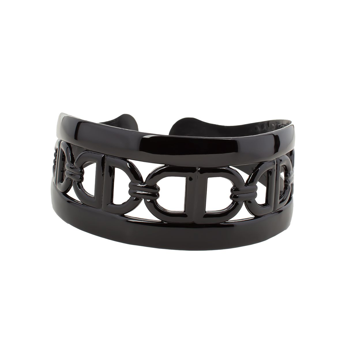 BIJOUTERIA LB20 SPA - Cintillo Diadema Ancho Rígido Cabello Diseño 2 - negro
