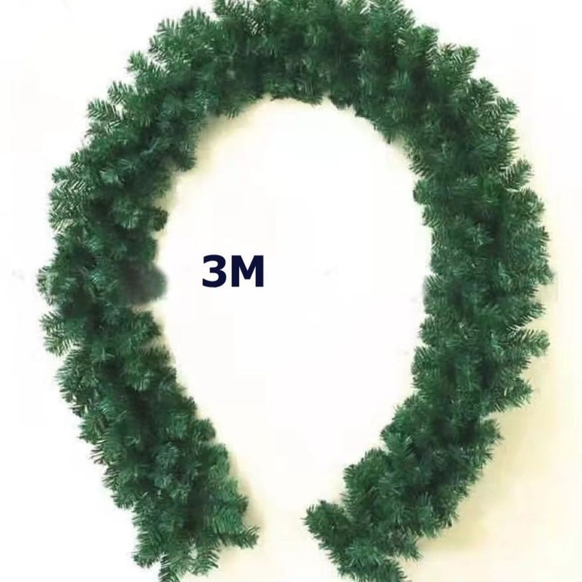 GENERICO - Guirnalda de Pino Verde Artificial 3 metros - Decoracion de Navidad