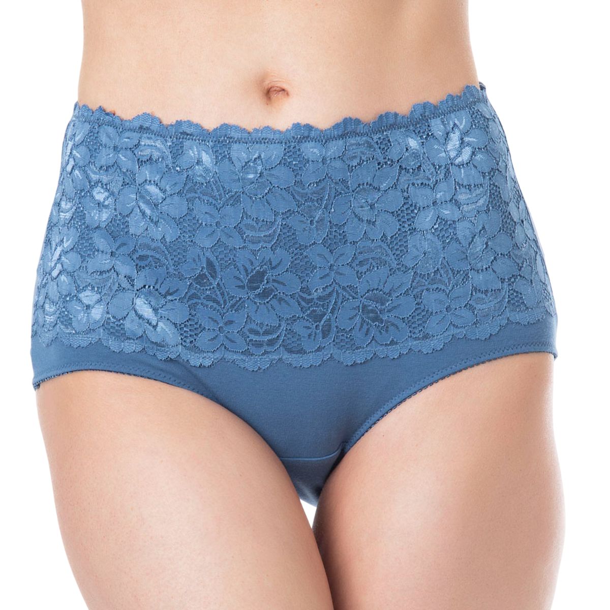 LADY GENNY - Pantaleta Maxi De Algodón Con Encaje