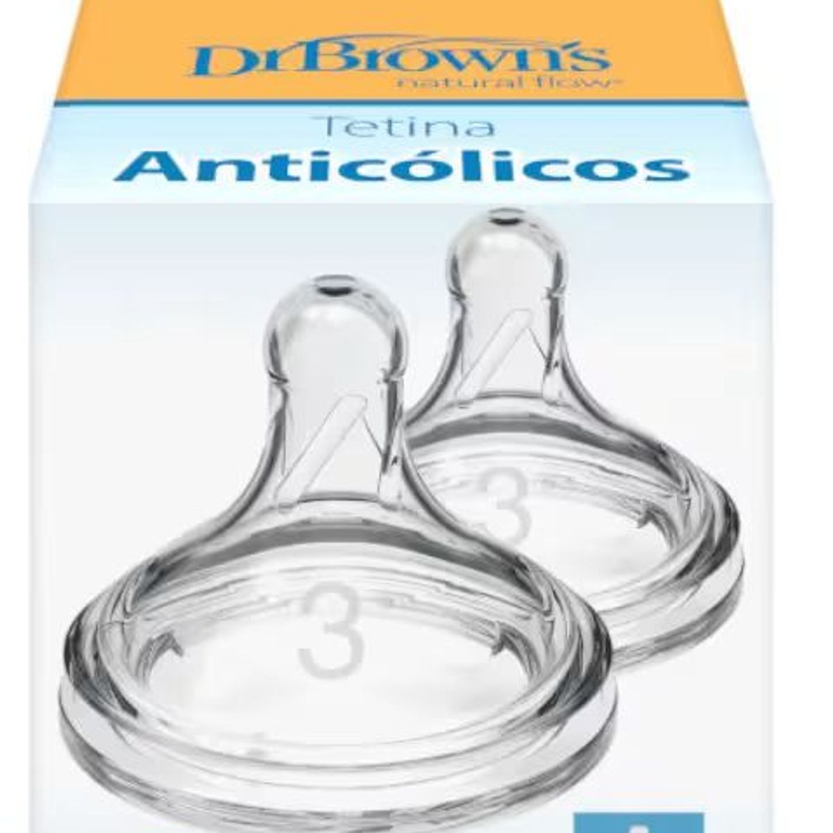 DR BROWNS - Tetina de repuesto 6m+ etapa 3 Boca ancha Dr browns