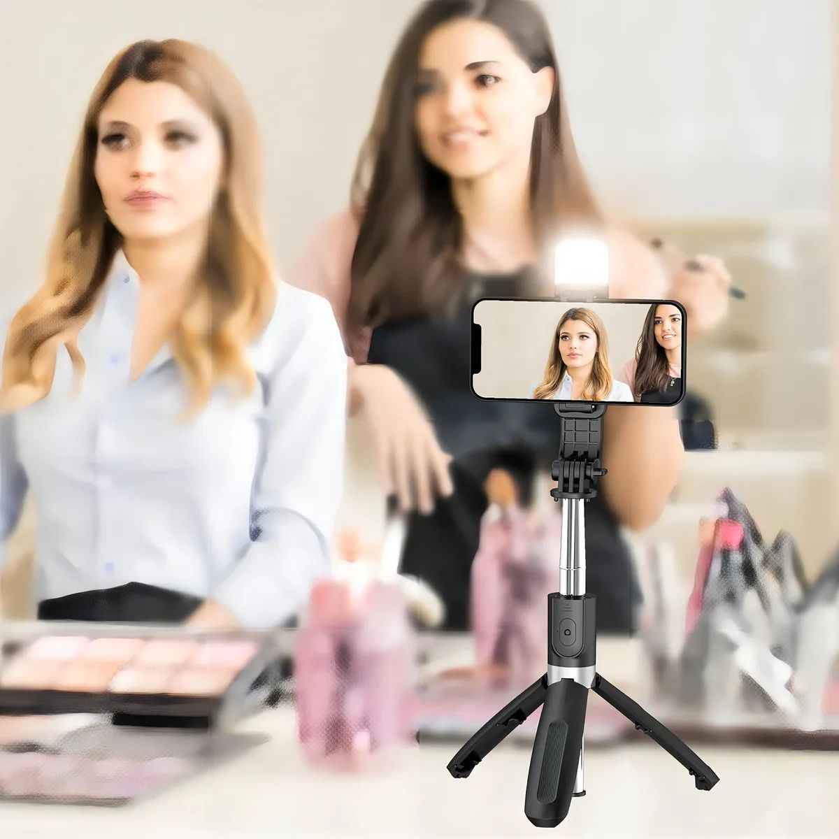 SHOP EHOME BAG - Bastón Selfie Trípode con luz + Control Remoto Bluetooth