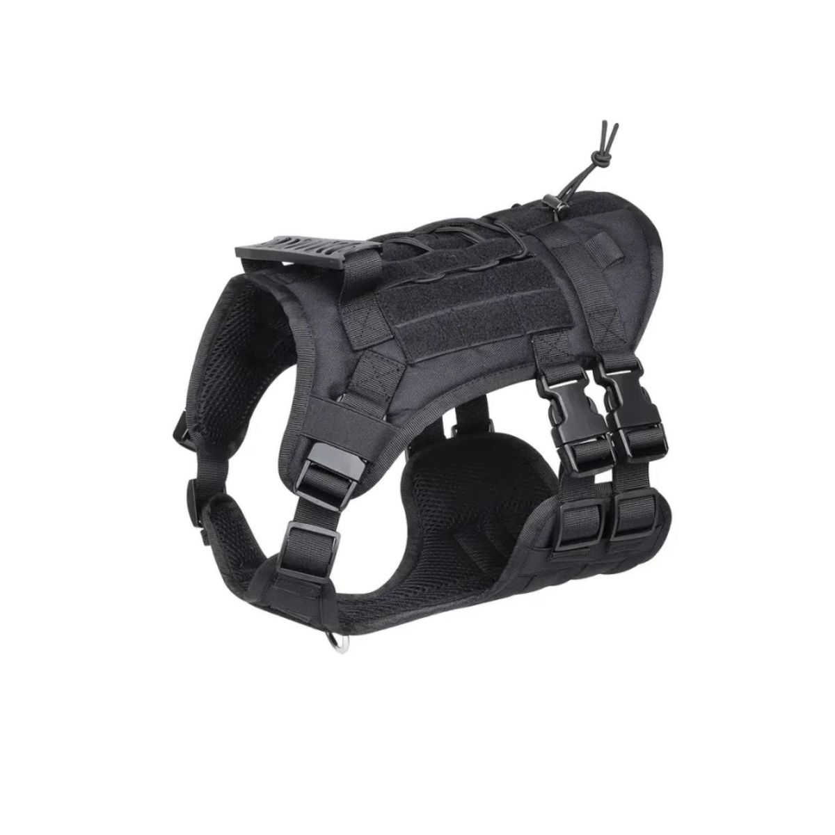 GENERICO - Arnés Táctico Perro Talla M Ajustable Reforzado con Manilla - Negro - M