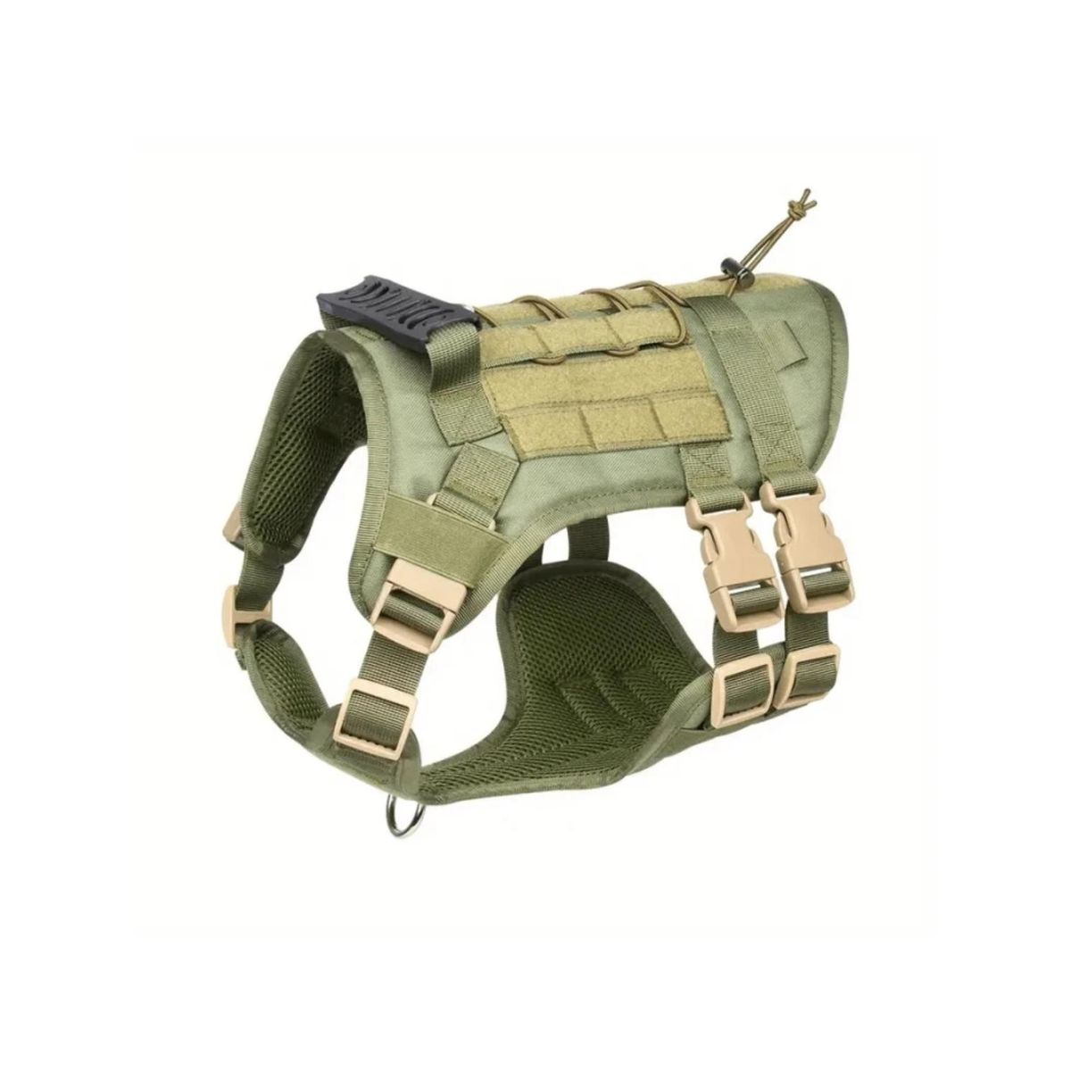 GENERICO - Arnés Táctico Perro Talla S Ajustable Reforzado con Manilla - Verde - S