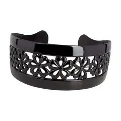 BIJOUTERIA LB20 SPA - Cintillo Diadema Ancho Rígido Cabello Diseño 5 - negro