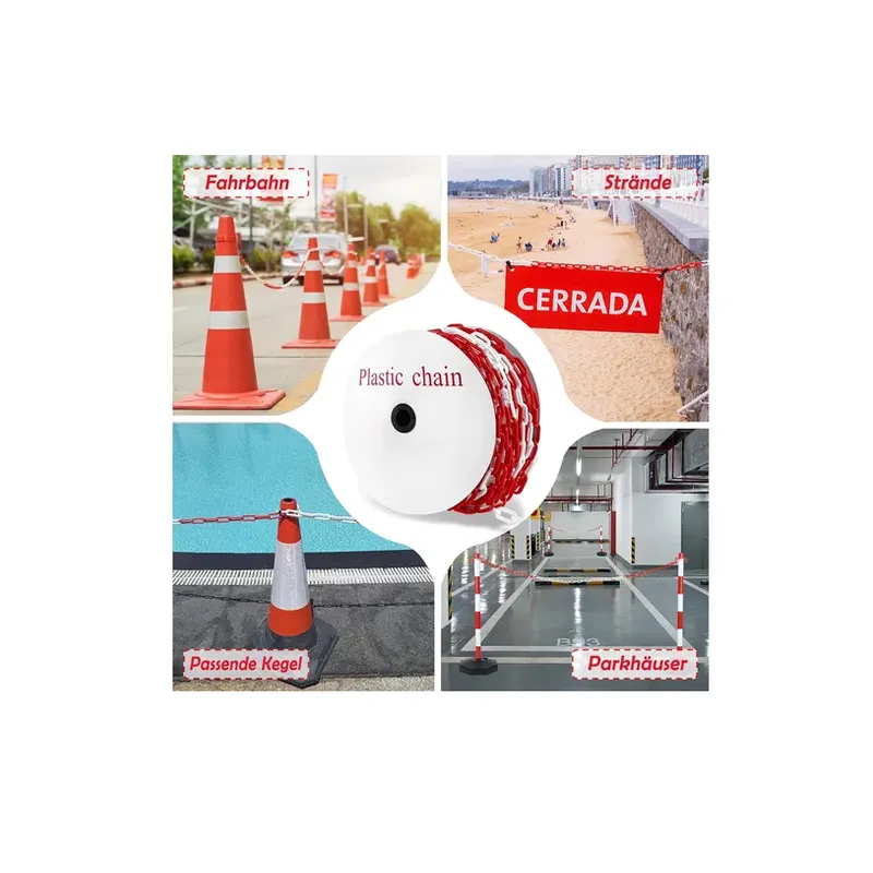GENERICO - Cadena De Señalización Delimitadora Plástico 6mm25mts