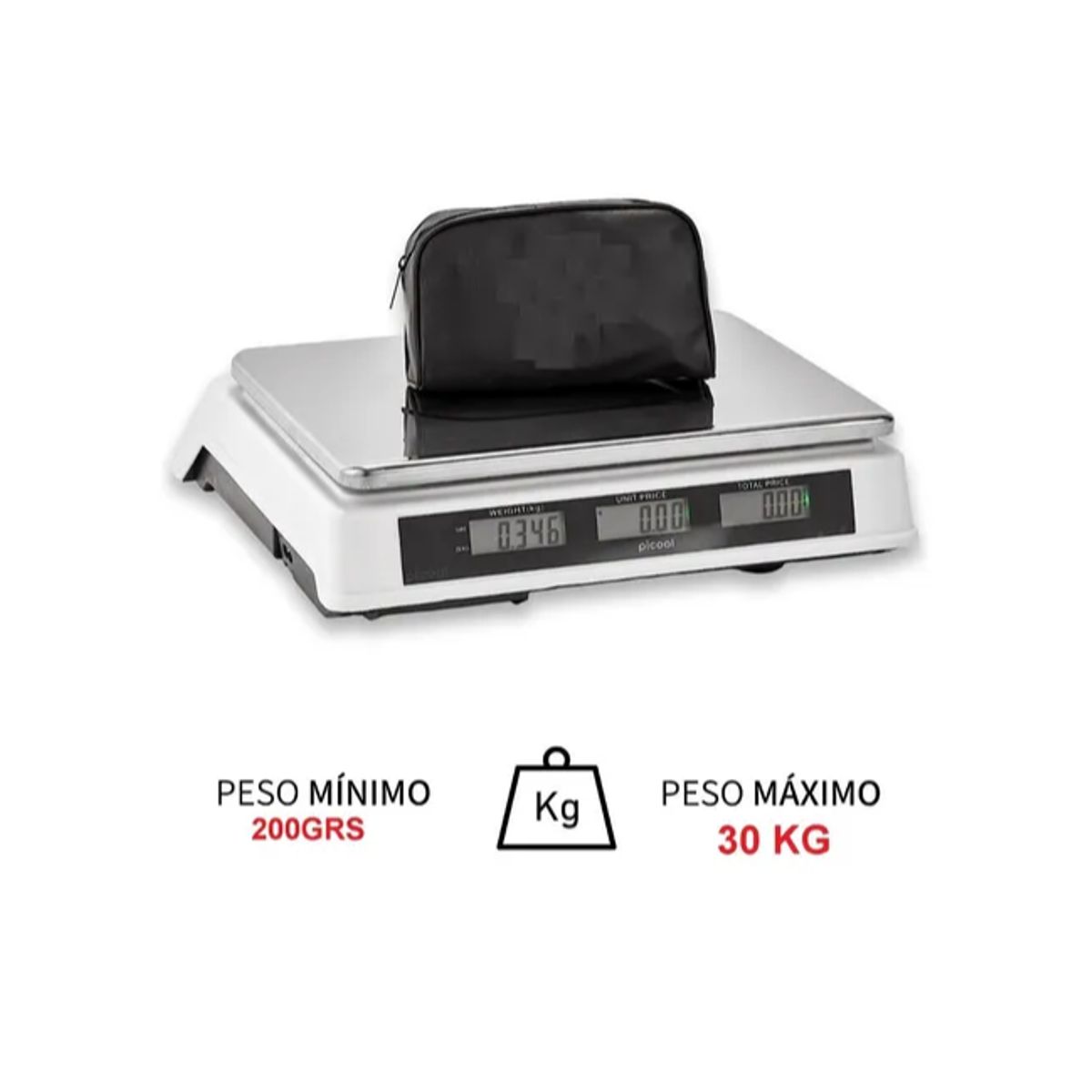 GENERICO - Balanza Digital Pesa Electrónica Con Bandeja 30kg
