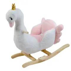 CARESTINO - Peluche Mecedor +12meses Cisne Blanco