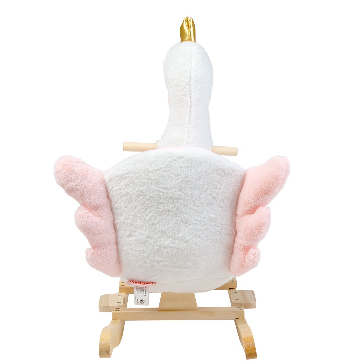 CARESTINO - Peluche Mecedor +12meses Cisne Blanco
