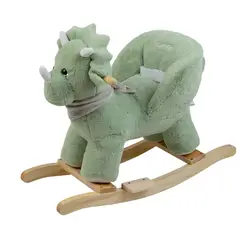 CARESTINO - Peluche Mecedor +12meses Dino Verde