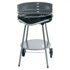 GENERICO - Parrilla Circular A Carbon 4 Niveles Con Ruedas Beef Maker