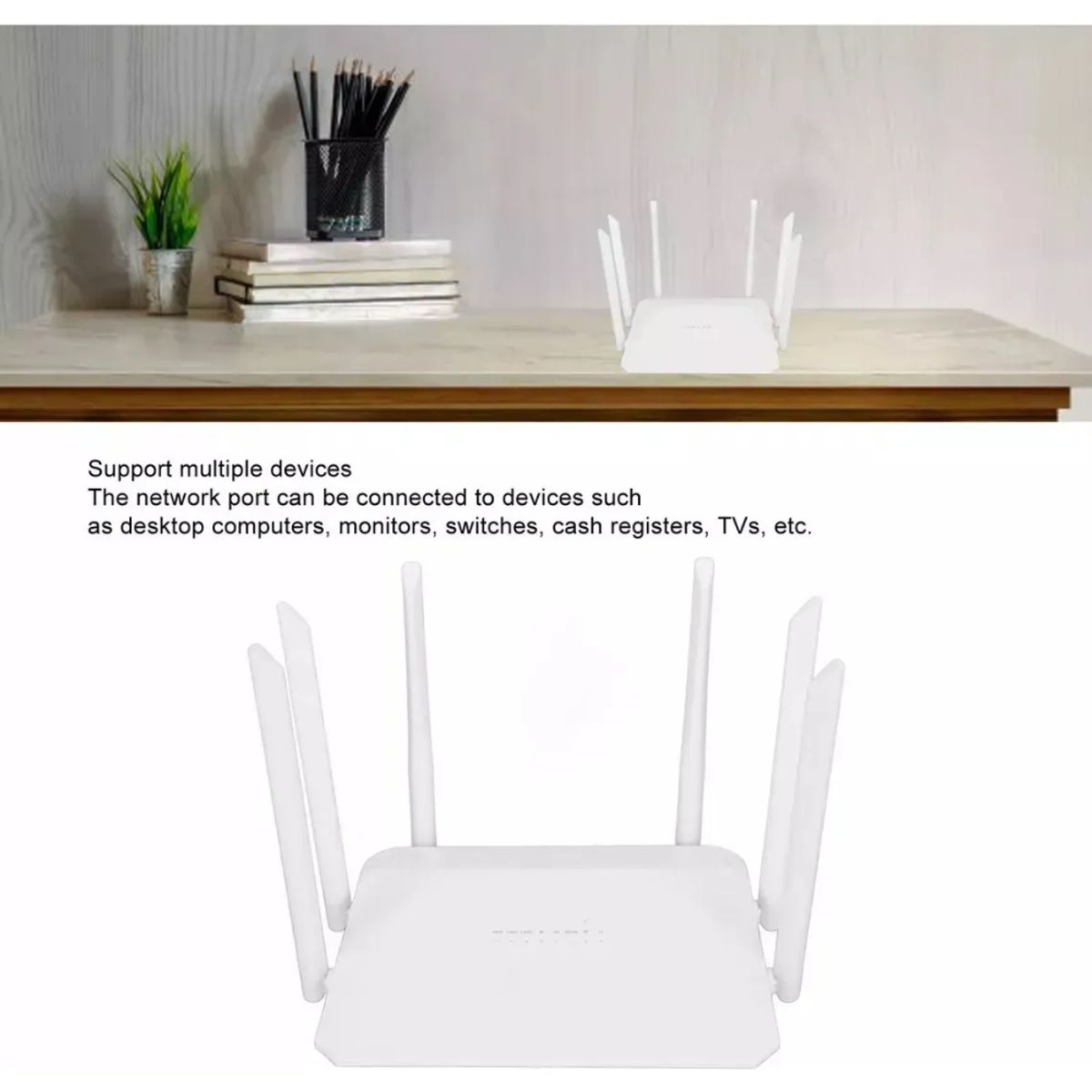 GENERICO - Router Wan Repetidor Inalámbrico 300mbps 6 Antenas