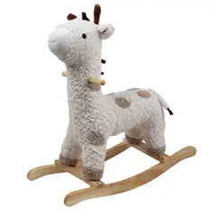 CARESTINO - Peluche Mecedor +18meses Jirafa Crudo