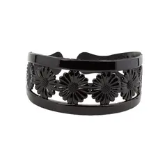 BIJOUTERIA LB20 SPA - Cintillo Diadema Ancho Rígido Cabello Diseño 1 - negro