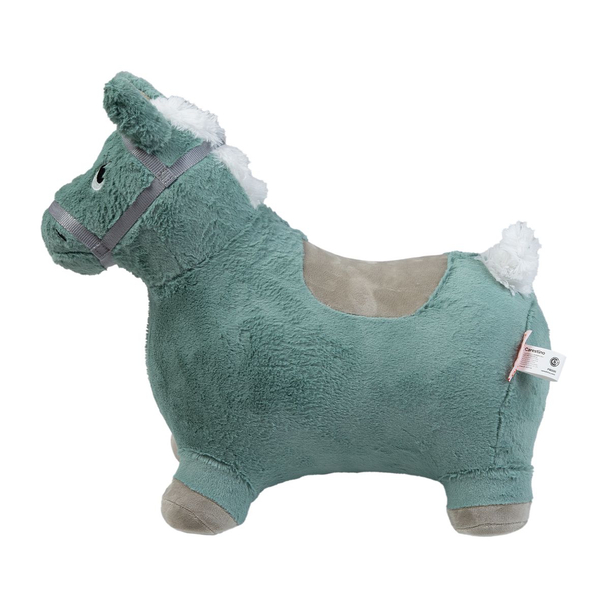 CARESTINO - Saltarín de Peluche Inflable +18meses Caballo Verde