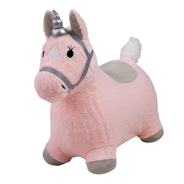 Saltarin de Peluche Inflable +18meses Unicornio Rosa