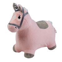 Saltarín de Peluche Inflable +18meses Unicornio Rosa