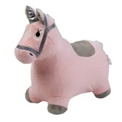 CARESTINO - Saltarín de Peluche Inflable +18meses Unicornio Rosa