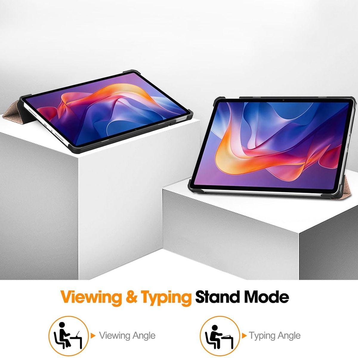 GENERICO - Funda Inteligente Para Xiaomi Redmi Pad 2 11" (2025) Rosa Gold