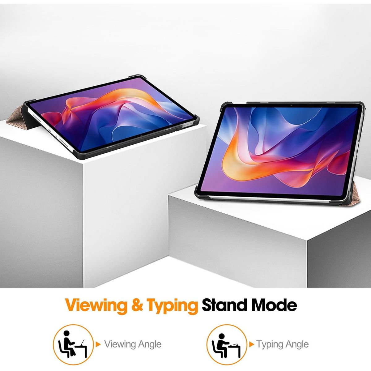 GENERICO - Funda Inteligente Para Xiaomi Redmi Pad 2 11" (2025) Rosa Gold