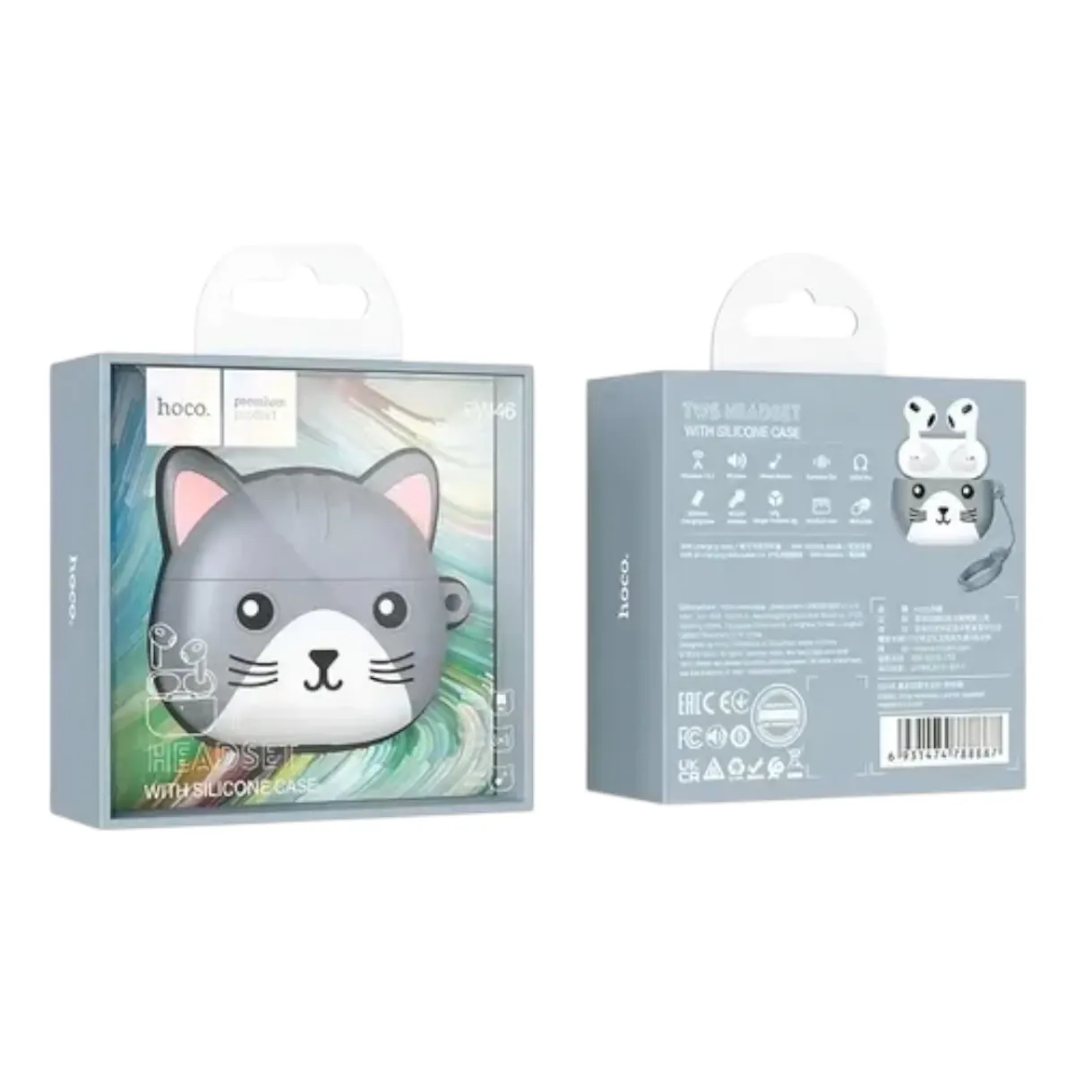 HOCO - Audífonos Bluetooth Hoco EW46 TWS “Cat” – Bluetooth 5.3