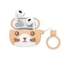 Audífonos Bluetooth Hoco EW46 TWS “Cat” – Bluetooth 5.3 Beige