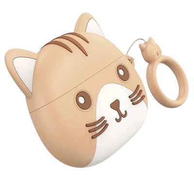 Imagen 2 del producto Audífonos Bluetooth Hoco EW46 TWS “Cat” – Bluetooth 5.3 Beige