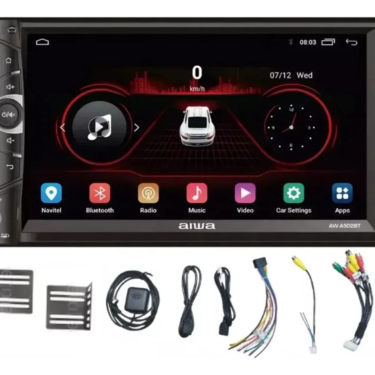 AIWA - Radio Auto 2 Din Android Touch HD De 7 Pulgadas Aiwa AWA502BT