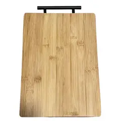 OEM - Tabla Para Picar De Bambú Madera Rectangular Con Asa Mediana