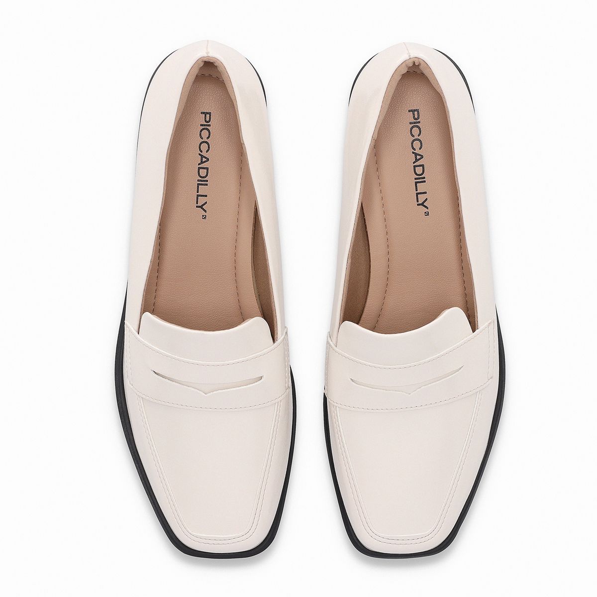 PICCADILLY - Mocasin Mujer Crema/Charol Giovanna Piccadilly