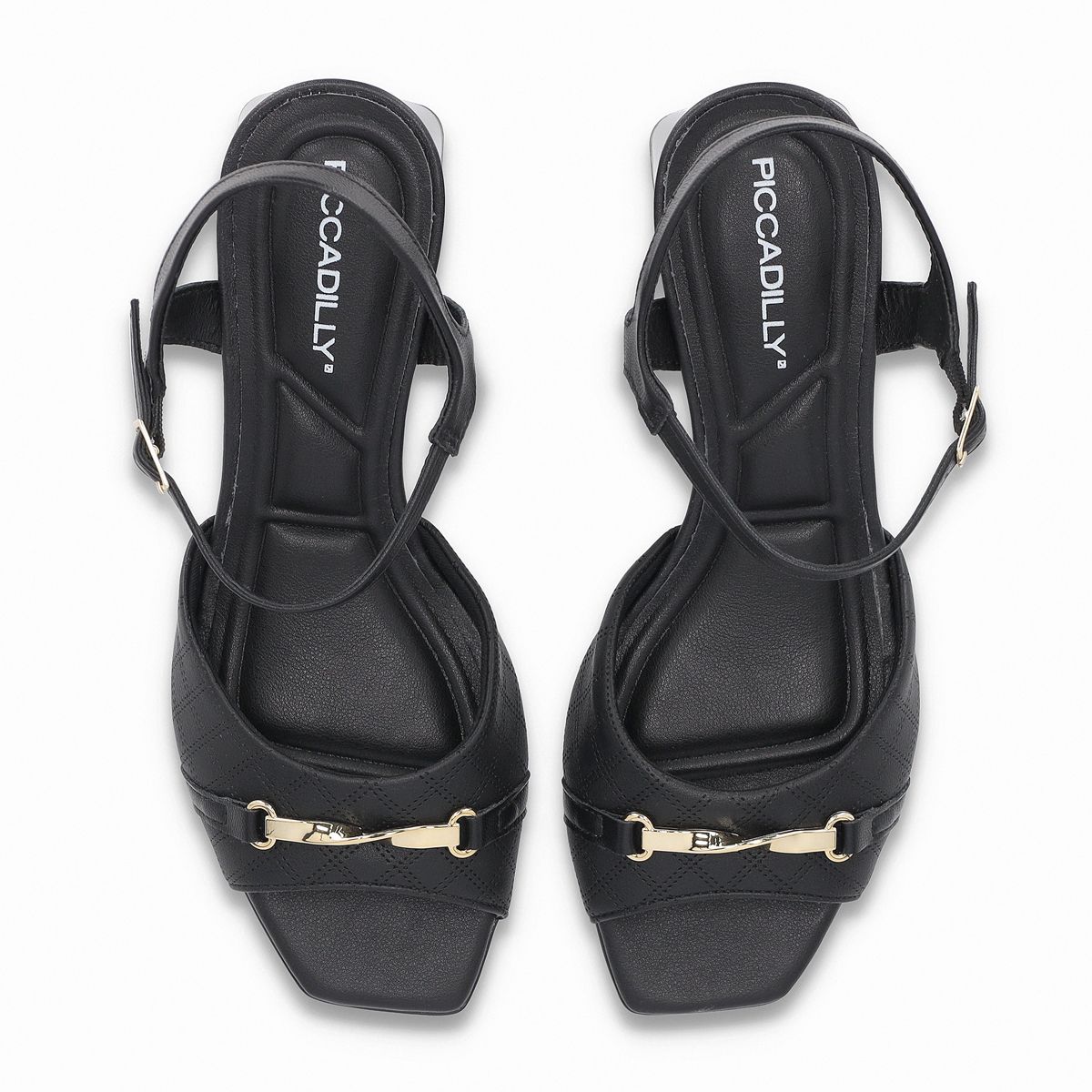 PICCADILLY - Sandalia Mujer Negro/Dorado Renee Piccadilly