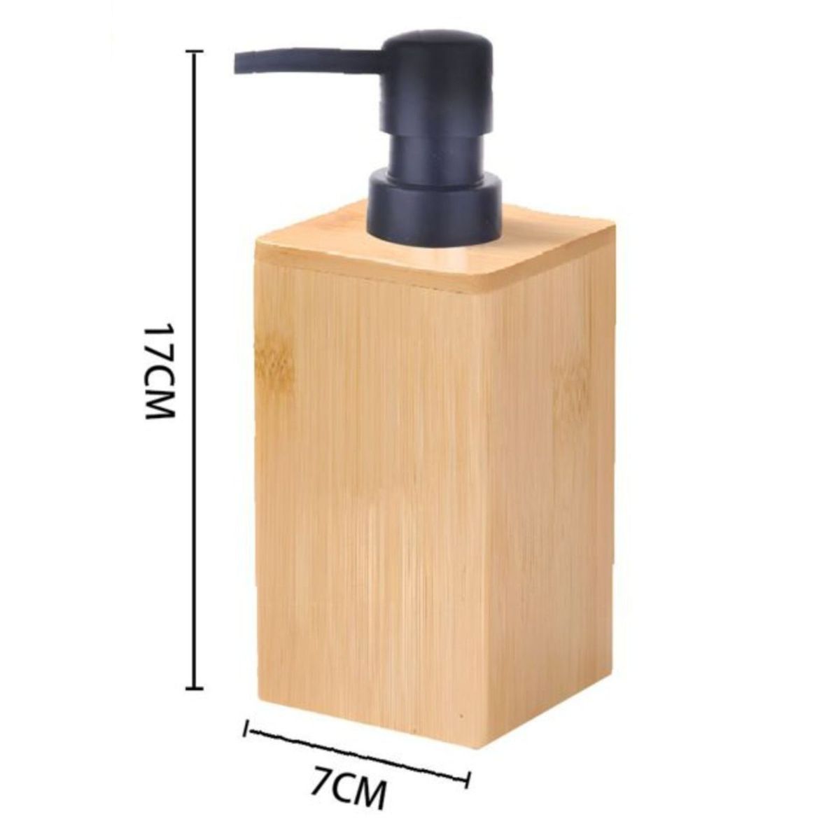 OEM - Dispensador Jabón Alcohol Gel Madera Cuadrado 400ml