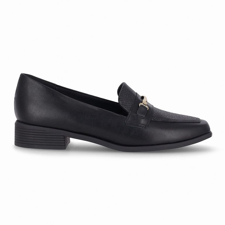 Mocasin Mujer Negro/Dorado Giovanna