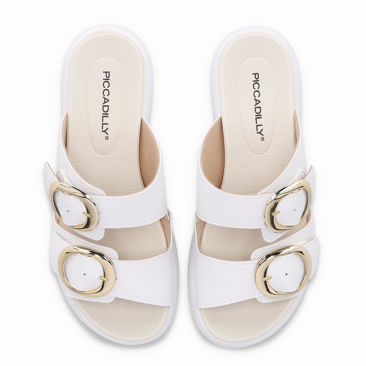 PICCADILLY - Sandalia Mujer Blanco/Dorado Sol  Piccadilly