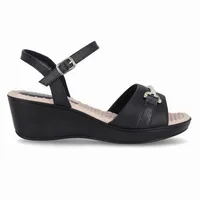 Sandalia Mujer Negro/Beige Cecilia 372