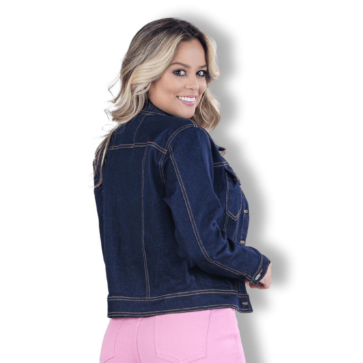 TRUCCOS JEANS - Chaqueta Mujer Mezclilla Azul Oscuro Clásica Elasticada –  T12029032