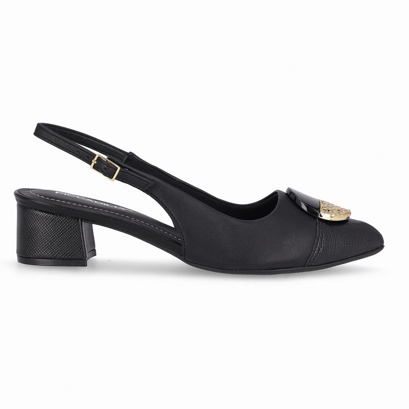 PICCADILLY - Zapato Mujer Negro/Dorado Taci 80 Piccadilly